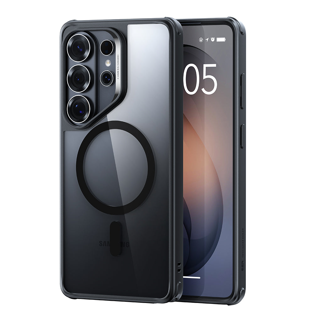 Galaxy S26 Ultra 磁吸巧匯手機殼-黑邊剔透白