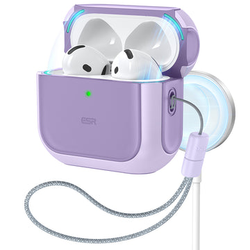 AirPods 5/4 靈盾磁吸防摔耳機殼｜羅蘭紫