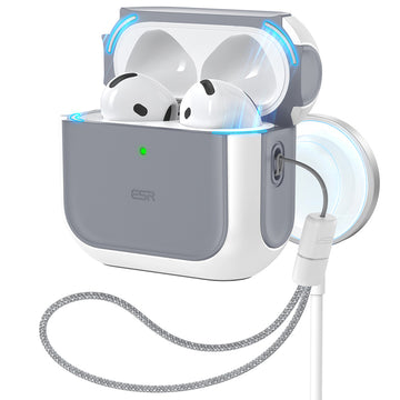 AirPods 5/4 靈盾磁吸防摔耳機殼｜質感白