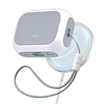 ESR億色 AirPods Pro 2 HaloLock磁電空間 靈盾系列 耳機保護套 質感白