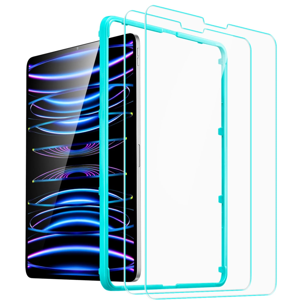 ESR億色 iPad Pro 11吋【2022/2021/2020/2018】/Air 5/4 高清鋼化玻璃膜保護貼-2片裝 贈貼膜神器 透明