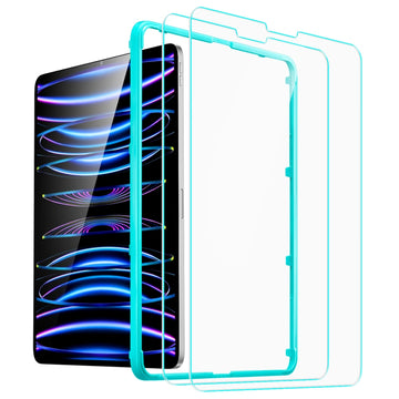 ESR億色 iPad Pro 11吋【2022/2021/2020/2018】/Air 5/4 高清鋼化玻璃膜保護貼-2片裝 贈貼膜神器 透明