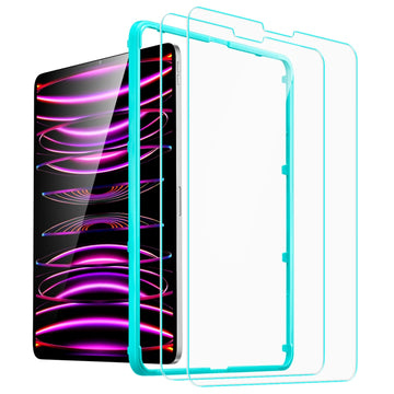 ESR億色 iPad Pro 12.9吋【2018/2020/2021/2022】高清鋼化玻璃膜保護貼-2片裝 贈貼膜神器 透明