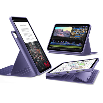 ESR億色 iPad Air 11英吋【2026/2025/2024】/Air 5/4 眾置系列可升降雙用款平板保護套 暗夜紫