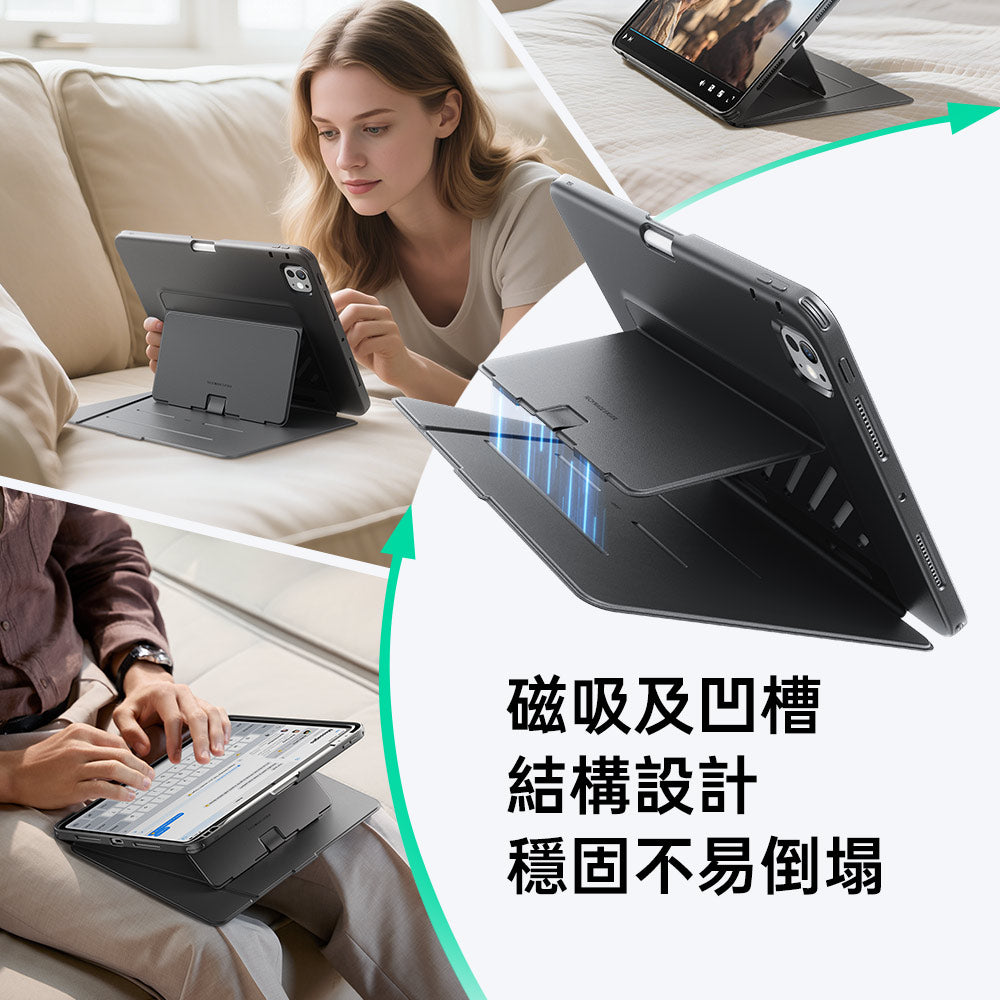 iPad Pro 11" (2024) Flip Magnetic Case with Pencil Holder