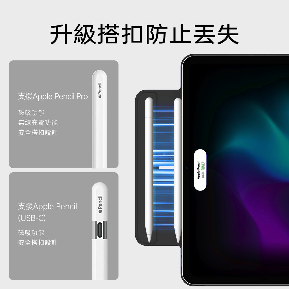 iPad Air 11″ (2025) Rebound Magnetic Case - Grey