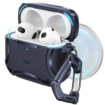 AirPods 5/4 鐵甲磁吸防摔耳機殼｜海軍藍