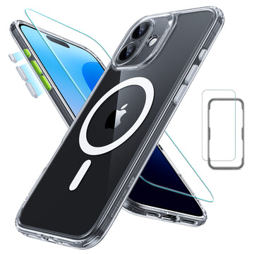 ESR億色 iPhone 16 系列 Halolock 巧匯系列磨砂款 手機殼膜組 i16Plus 透白
