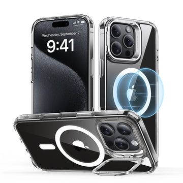 ESR億色 iPhone 16 系列 HaloLock 巧匯系列 鏡頭支架款 手機保護殼 i16PM 透白