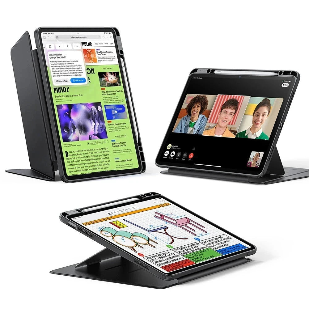 iPad Air 13" (2025) Flip Magnetic Case with Pencil Holder - Black - ESR 