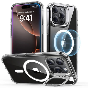 ESR億色 iPhone 16 系列 HaloLock 巧匯系列 鏡頭支架款 手機保護殼 i16Pro 透白