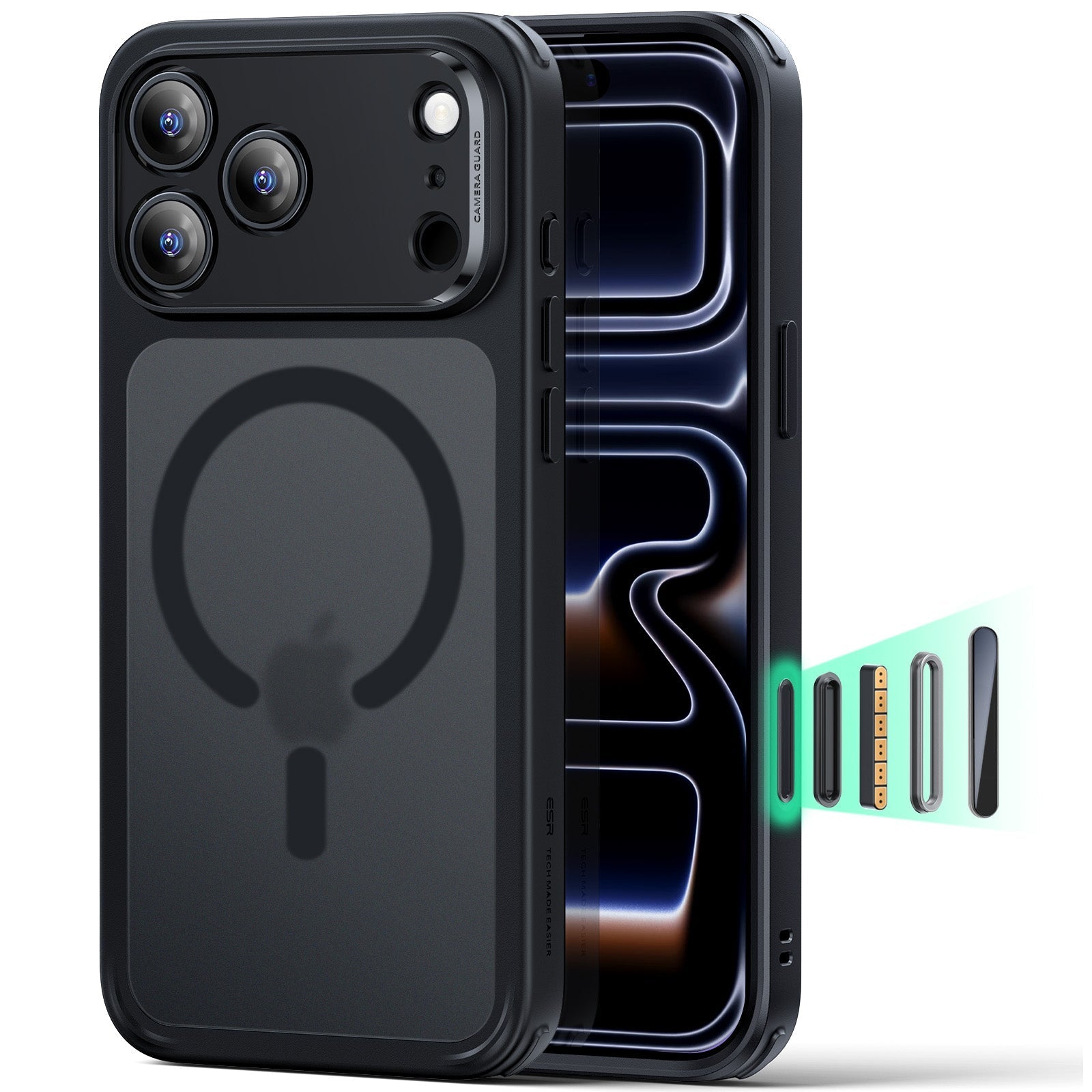 iPhone 17 Pro Classic Hybrid Magnetic Case (Camera Control) - Frosted Black ESR ESR