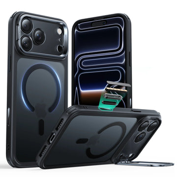 iPhone 17 Pro Classic Hybrid Magnetic Case (Camera Control, Stash Stand) - Frosted Black ESR ESR