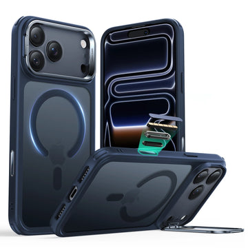 iPhone 17 Pro Classic Hybrid Magnetic Case (Camera Control, Stash Stand) - Frosted Blue ESR ESR