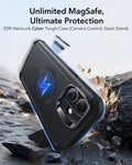 iPhone 16 Cyber Tough Magnetic Case (Camera Control, Stash Stand) - Black ESR ESR