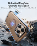 iPhone 16 Pro Cyber Tough Magnetic Case (Camera Control, Stash Stand) - Desert Titanium ESR ESR