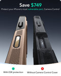 iPhone 16 Pro Cyber Tough Magnetic Case (Camera Control, Stash Stand) - Desert Titanium ESR ESR