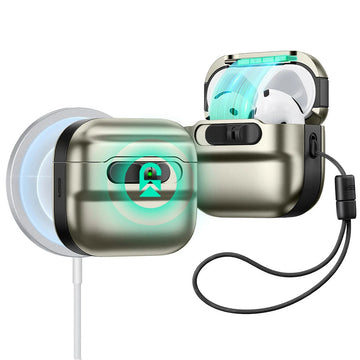 ESR億色 AirPods 4 HaloLock磁電空間 靈護安全鎖 耳機保護套 原色鈦金屬