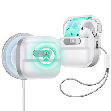 AirPods 5/4 靈護磁吸安全鎖防摔耳機殼｜典雅白